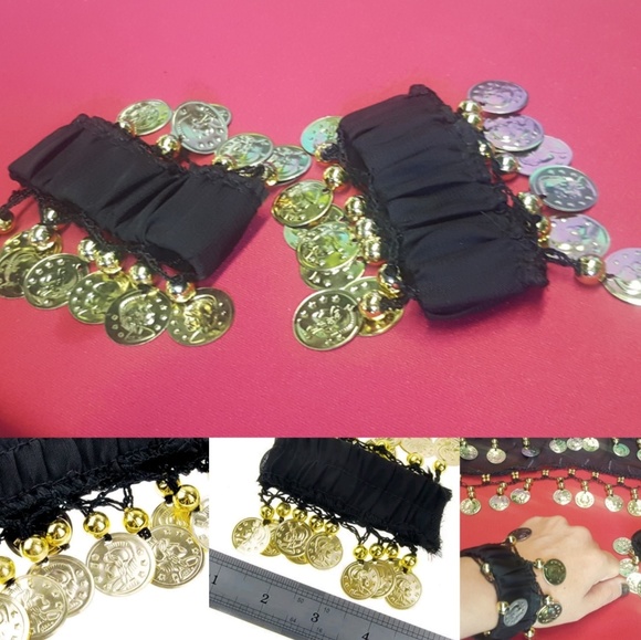 3 Rows Coins Belly Dance and 2pc Arm - Picture 2 of 2